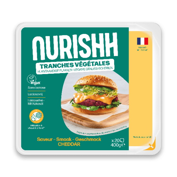Nurishh® Plant-Based Slices Cheddar Style 400 g - Bel