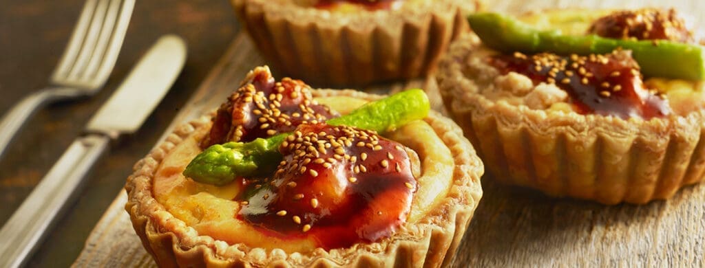 Chicken and asparagus quiche