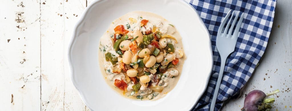 Spring white bean salad